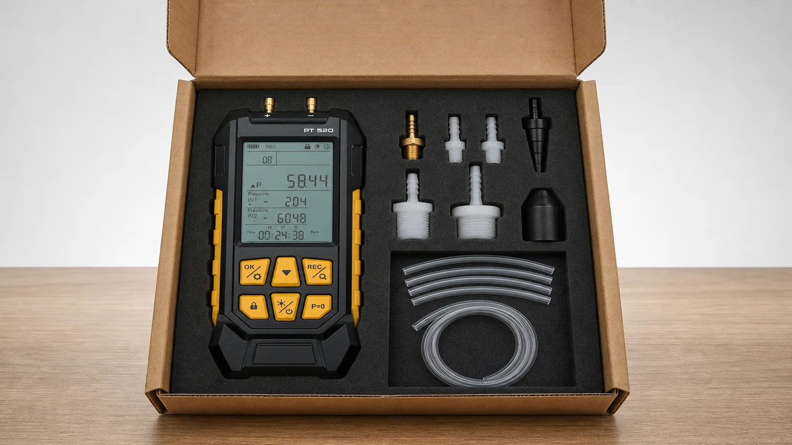 Digital manometer kit prepared for UK delivery comparison